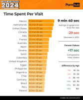 Скорость визита по странам на 2024